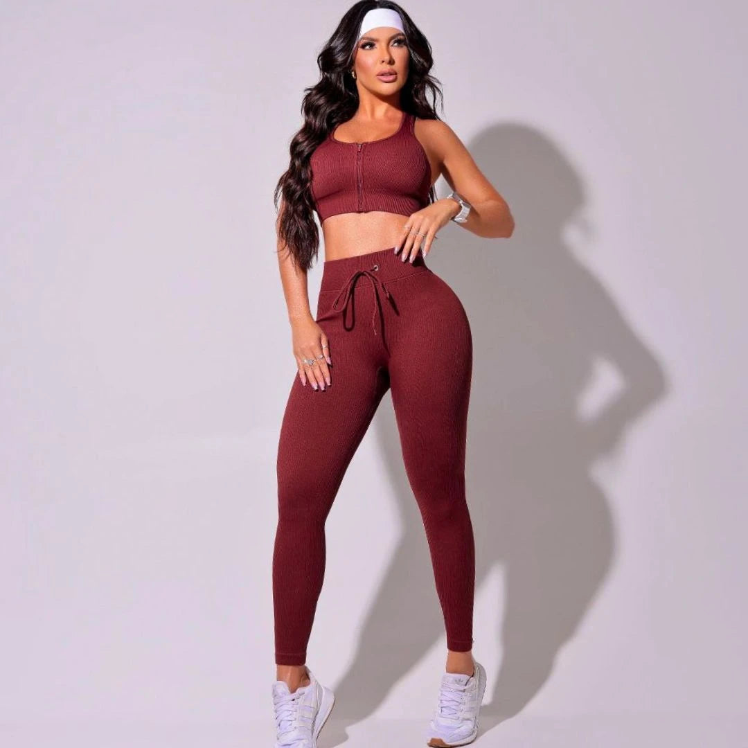 Conjunto fashion de academia feminino